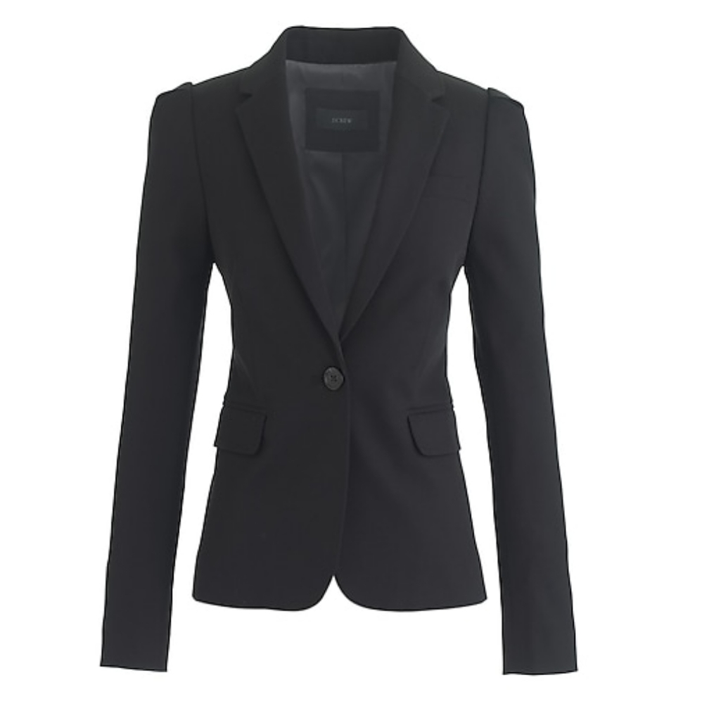 J. Crew Tall Puff-sleeve blazer in stretchy cotton Women's Size 12